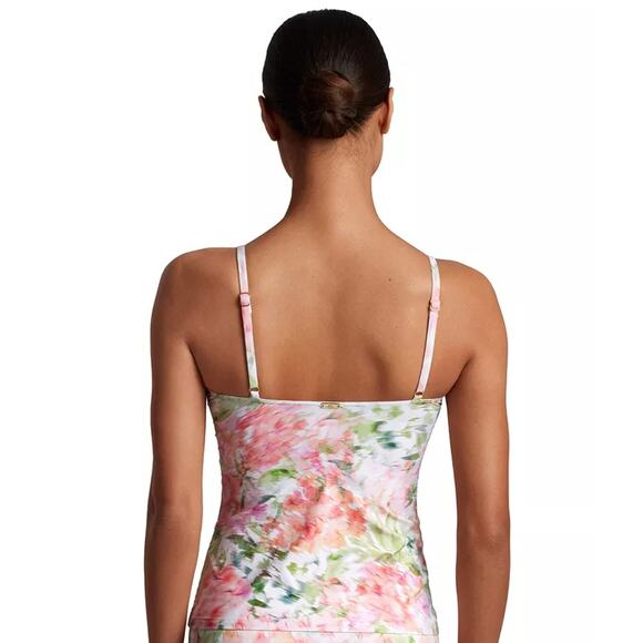 Lauren Ralph Lauren Women Floral Pastel Front Twist Swim Tankini Top Size US 14 - Picture 2 of 3